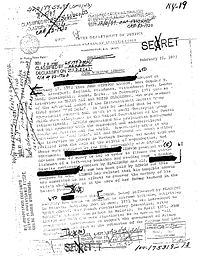 The FBI conducted clandestine surveillance on Lennon in the early 1970s. This confidential letter from J. Edgar Hoover to the Attorney General was written about the surveillance. Historian Jon Wiener used the Freedom of Information Act with help from ACLU lawyers to push for the eventual release of these documents.