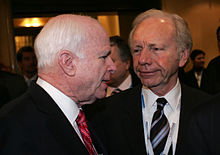 McCain with fellow Senator Joe Lieberman in 2010