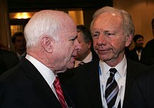McCain with fellow Senator Joe Lieberman in 2010