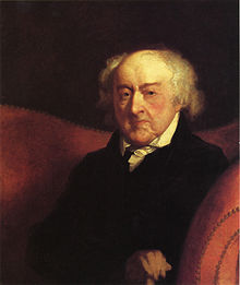 John Adams was nearly 89 when, at the request of his son, John Quincy Adams, he posed a final time for Gilbert Stuart (1823).