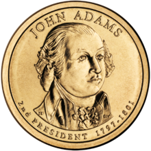 Presidential Dollar of John Adams, released in 2007