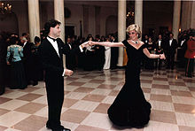 Travolta dancing with Princess Diana at the White House, November 9, 1985