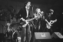 Lydon performing with the Sex Pistols in 1977