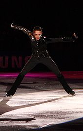 Weir performing his exhibition "Poker Face" at the 2009 Festa On Ice