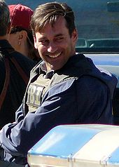 Hamm on the set of The Town in September 2009