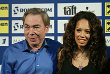 Lloyd Webber and the UK's Eurovision entrant Jade Ewen