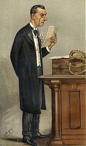 A 1901 cartoon of Joseph Chamberlain from Vanity Fair