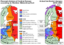 Planned and actual territorial changes in Eastern and Central Europe 1939–1940 (click to enlarge)