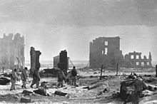The center of Stalingrad after liberation, February 2, 1943.