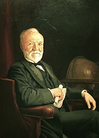 Carnegie as he appears in the National Portrait Gallery in Washington, D.C.