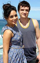 Hutcherson and Vanessa Hudgens, his co-star in the film Journey 2: The Mysterious Island, in January 2012