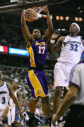 Bynum on a slam dunk.