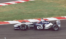 Montoya at the 2003 French Grand Prix, a race in which his Williams team finished first and second.