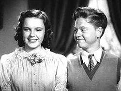Garland with Mickey Rooney in Love Finds Andy Hardy (1938)
