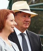 Gillard with Tim Mathieson in 2013