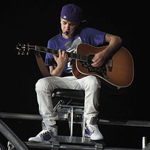 Bieber performing "Favorite Girl" in Zurich, Switzerland April 2011.