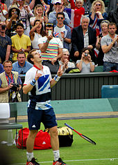 Murray's victory signature at the Olympics where he won the gold medal.