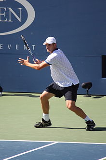 Andy Roddick playing at US Open 2010
