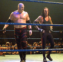 Kane and the Undertaker in 2007. Kane was reunited with The Undertaker when he returned to SmackDown.