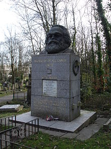 The tomb of Karl Marx, Highgate Cemetery, London