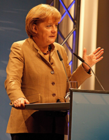 Merkel in March 2010, in Unna, Northrhine-Westphalia