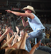 Kenny Chesney during a performance in Jacksonville, Florida on August 30, 2008