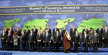 Kevin Rudd (back row, fourth from right) at the G-20 Leaders Summit on Financial Markets and the World Economy.