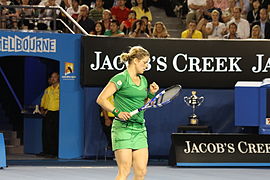 Clijsters at the 2011 Australian Open Final