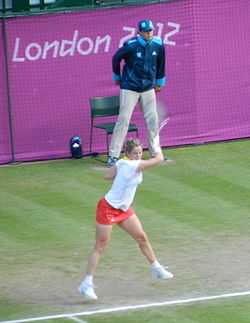 Clijsters at the London 2012 Olympics women's singles quarterfinals