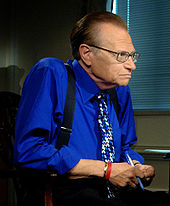 King during a recording of his Larry King Live program at the Pentagon in Arlington, Virginia, in 2006