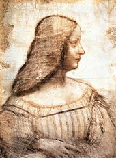Study for a portrait of Isabella d'Este (1500) Louvre