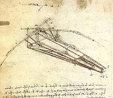 A design for a flying machine, (c. 1488) Institut de France, Paris