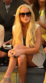 Lohan at a New York Fashion Week fashion show, September 2011.