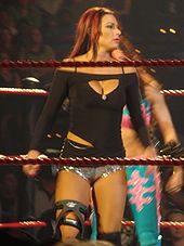 Victoria in a tag team match on Raw