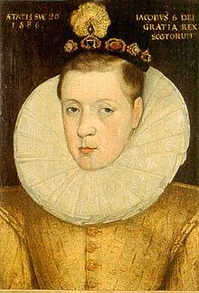 James VI of Scotland in 1586, aged twenty, three years before his marriage to Anne
