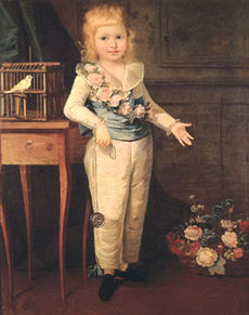 Louis-Charles, the dauphin of France and future Louis XVII. By Marie Louise Élisabeth Vigée-Lebrun.