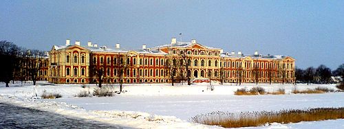 Jelgava Palace, Louis XVIII's residence from 1798 to 1801, and from 1804 to 1807.