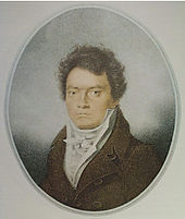 Beethoven in 1814. Portrait by Louis-René Létronne.