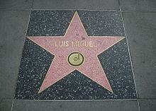 Luis Miguel's star on the Hollywood Walk of Fame