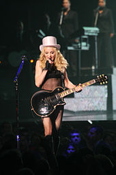 Madonna during her Sticky & Sweet Tour, the highest-grossing tour of all time by a solo artist