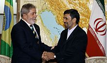 Ahmadinejad meeting with Luiz Inácio Lula da Silva in Tehran