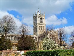 St. Mary's Church, Melton Mowbray, the largest parish church in Leicestershire, where Sargent served as organist