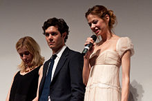 Brody with Greta Gerwig and Analeigh Tipton at the 2011 Toronto International Film Festival