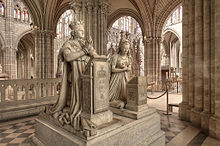 Funerary monument to King Louis XVI and Queen Marie Antoinette, sculptures by Edme Gaulle and Pierre Petitot in the Basilica of St Denis