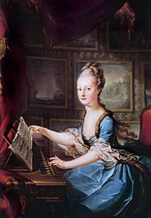 Marie Antoinette at the clavichord, by Franz Xaver Wagenschön (1768).
