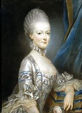 Marie Antoinette, at the age of thirteen; this miniature portrait was sent to the dauphin, so he could see his bride before he met her, by Joseph Ducreux (1769).