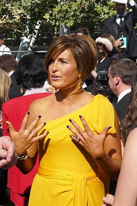 Hargitay has received eight consecutive Primetime Emmy Award nominations since 2004, winning in 2006. Pictured above is Hargitay attending the 60th Annual Primetime Emmy Awards in 2008.