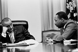 King with President Lyndon Johnson in 1966