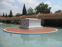 Martin Luther King and Coretta Scott King's tomb, located on the grounds of the Martin Luther King, Jr. National Historic Site in Atlanta, Georgia