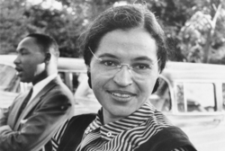 Rosa Parks with King, 1955